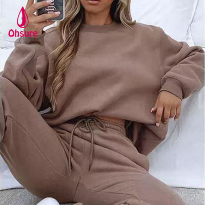 Camisetas con capucha Camisetas con pantalón Corredor Traje de deporte Impresión de logotipo Unisexo Traje de deporte Suelto Ohsure y ocio Casual Otoño para mujeres