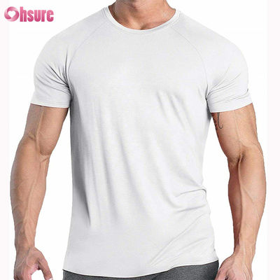 Camiseta de compresión gráfica para hombre estampada de alta calidad, 95% algodón, 5% spandex, elástica, transpirable, para gimnasio, manga corta