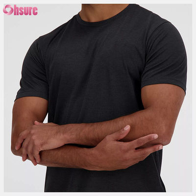 Camiseta lisa transpirable para hombre, con logo personalizado