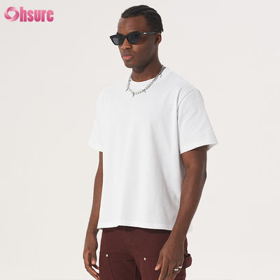 Camisetas en blanco de alta calidad 100% algodón al por mayor, camisetas de gran tamaño y peso pesado para hombre, personalizadas para impresión