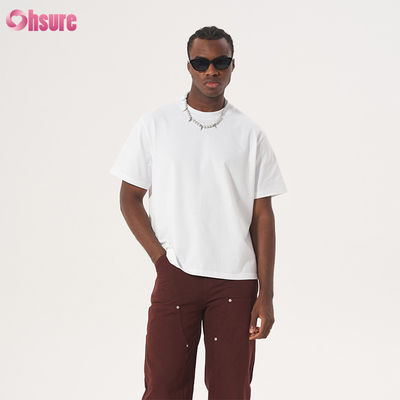 Camisetas en blanco de alta calidad 100% algodón al por mayor, camisetas de gran tamaño y peso pesado para hombre, personalizadas para impresión