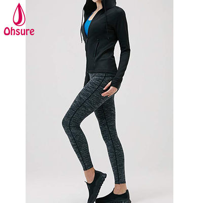 Chaqueta con capucha y cremallera completa para mujer, ligera, de alto rendimiento, para gimnasio y entrenamiento, con bolsillos laterales