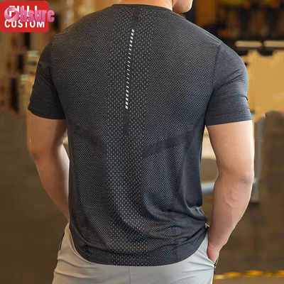 Camiseta deportiva para hombre, ropa deportiva activa, poliéster, spandex, para hombre, para correr, gimnasio, ligera, deportiva, elástica, camisetas