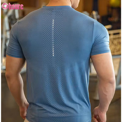Camiseta deportiva para hombre, ropa deportiva activa, poliéster, spandex, para hombre, para correr, gimnasio, ligera, deportiva, elástica, camisetas