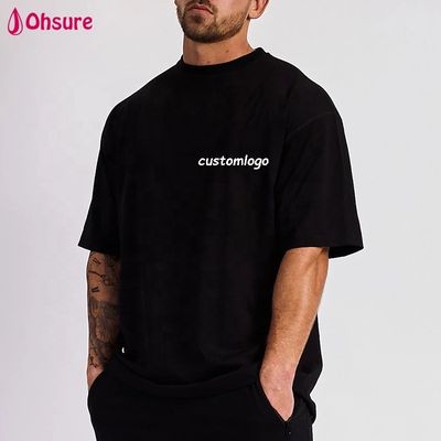 Camiseta para hombre en blanco de gran tamaño con impresión de marca OEM personalizada al por mayor, camiseta de running, ropa de gimnasio, camiseta deportiva para hombre