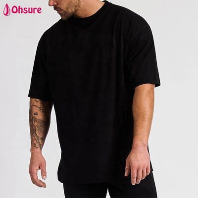Camiseta para hombre en blanco de gran tamaño con impresión de marca OEM personalizada al por mayor, camiseta de running, ropa de gimnasio, camiseta deportiva para hombre