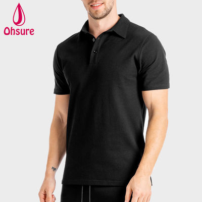Camisa de logotipo personalizado de OEM Gimnasio de oficina de verano Spandex / Nylon Entrenador personal masculino Ropa de trabajo Hombres Camisas de polo en blanco Casual XS-2XL