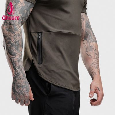 Camiseta de talla grande al por mayor, transpirable, deportiva, personalizada, camiseta de manga corta, para hombre, fitness