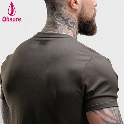 Camiseta de talla grande al por mayor, transpirable, deportiva, personalizada, camiseta de manga corta, para hombre, fitness
