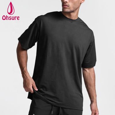 Nueva llegada Impreso personalizado de talla grande camiseta deportiva de hombre bajada de peso ligero sudor elegante camiseta de gimnasio soltera