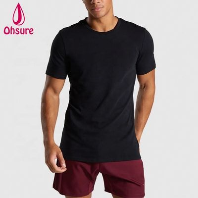 Slim Fit algodón Spandex hombre camiseta de gimnasio culturismo camiseta de entrenamiento ropa de alta calidad personalizada para hombres Casual Impreso