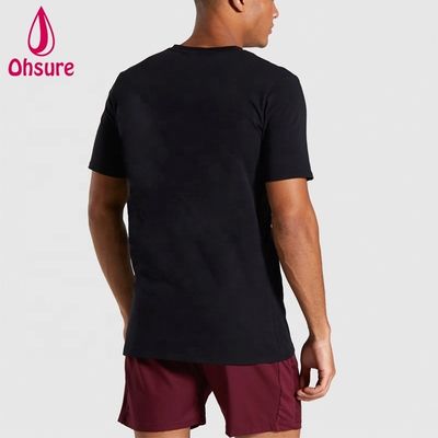 Slim Fit algodón Spandex hombre camiseta de gimnasio culturismo camiseta de entrenamiento ropa de alta calidad personalizada para hombres Casual Impreso