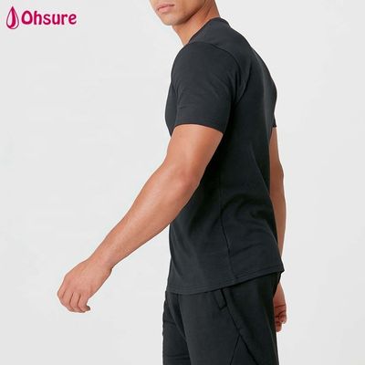 Mayorista Logotipo personalizado Camisas masculinas Slim Fit Hombre Ropa de gimnasio de algodón Spandex Blanco Camiseta de manga corta masculina