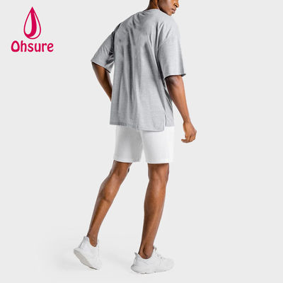 Camiseta a medida Ropa de hombre Camisetas de hombre Casual Camisetas de algodón Camisetas de verano 2022 Camisetas impresas O Cuello en blanco Sólido de punto 50-100pcs