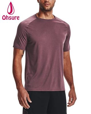 92% Poliéster 8% Spandex Hombre Deportes Secado Rápido Camisetas Mayorista Fitness Ropa Deportiva Gimnasio Activo Ropa Camiseta para Hombre Casual Estampado