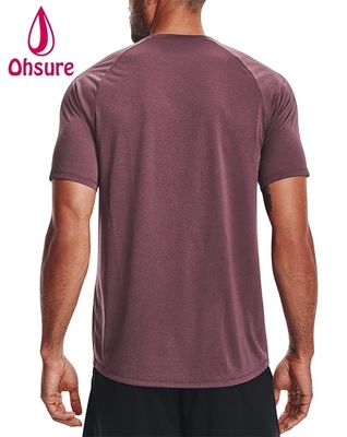 92% Poliéster 8% Spandex Hombre Deportes Secado Rápido Camisetas Mayorista Fitness Ropa Deportiva Gimnasio Activo Ropa Camiseta para Hombre Casual Estampado