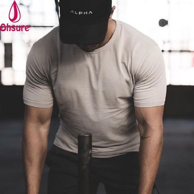 Camiseta deportiva de gimnasio para hombre, camiseta de fitness para correr, camiseta de entrenamiento de manga corta para hombre, camiseta para hombre de secado rápido