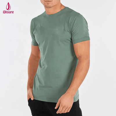 Camiseta deportiva para hombre en oferta, 95% algodón, 5% spandex, camiseta de entrenamiento, camiseta de estilo de vida, camiseta de gimnasio de manga corta para hombre