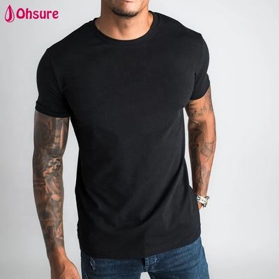 Nueva Ropa Deportiva Casual para Hombre Fitness Gimnasio Desgaste Camiseta Lisa Camiseta Ajustada de Bambú Camiseta Deportiva Personalizada