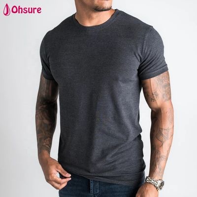 Nueva Ropa Deportiva Casual para Hombre Fitness Gimnasio Desgaste Camiseta Lisa Camiseta Ajustada de Bambú Camiseta Deportiva Personalizada