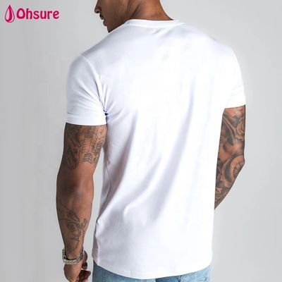 Nueva Ropa Deportiva Casual para Hombre Fitness Gimnasio Desgaste Camiseta Lisa Camiseta Ajustada de Bambú Camiseta Deportiva Personalizada