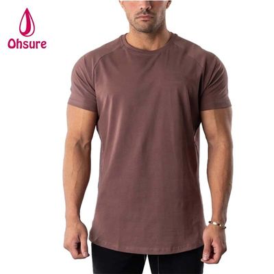 Camiseta de ejercicio para hombres Deportes de atletismo Top Gym hombre de algodón Spandex camiseta