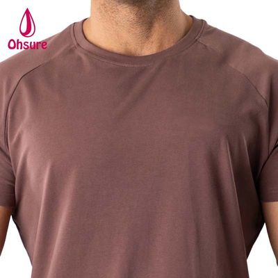 Camiseta de ejercicio para hombres Deportes de atletismo Top Gym hombre de algodón Spandex camiseta