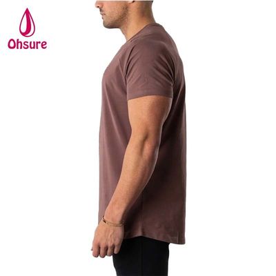 Camiseta de ejercicio para hombres Deportes de atletismo Top Gym hombre de algodón Spandex camiseta