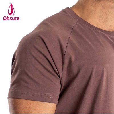 Camiseta de ejercicio para hombres Deportes de atletismo Top Gym hombre de algodón Spandex camiseta