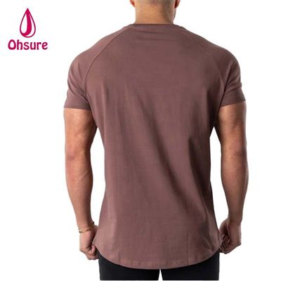 Camiseta de ejercicio para hombres Deportes de atletismo Top Gym hombre de algodón Spandex camiseta