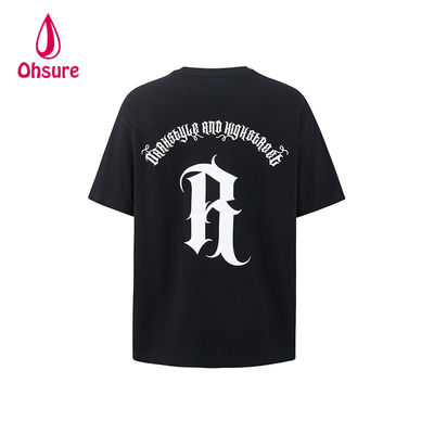 Ohsure Logotipo personalizado Streetwear Diseño 100% de algodón Moda corbata y colorante hombres de gran tamaño camisetas gráficas