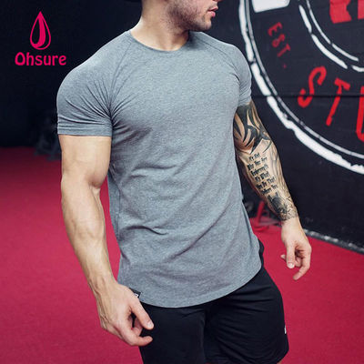 Ohsure personalizar con logotipo patrón personalizado mayorista de moda de alta calidad blanco casual más grande de deportes de algodón hombre camiseta