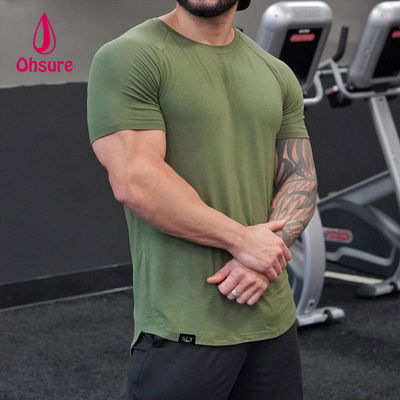 Ohsure personalizar con logotipo patrón personalizado mayorista de moda de alta calidad blanco casual más grande de deportes de algodón hombre camiseta