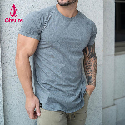 Ohsure personalizar con logotipo patrón personalizado mayorista de moda de alta calidad blanco casual más grande de deportes de algodón hombre camiseta