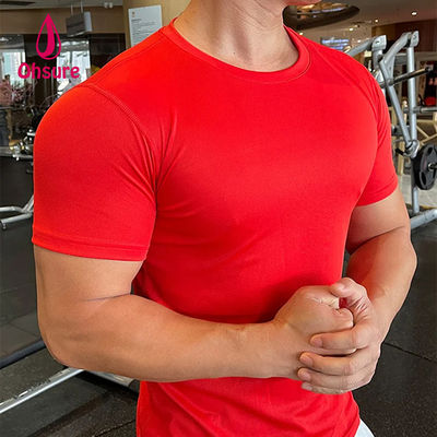 Ohsure Hombres Camiseta de manga corta de verano de seda fría reciclada de alta calidad Xylitol algodón personalizado de logotipo privado camisetas de gimnasio para hombres