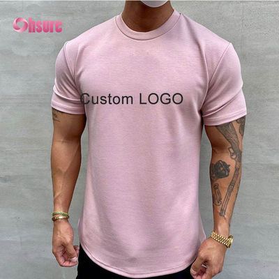 Personaliza Ropa Deportiva para Hombre Gimnasio Moda Holgada Ropa Deportiva al por mayor Camisetas de gimnasio estampadas informales para hombre
