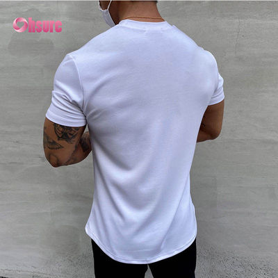 Personaliza Ropa Deportiva para Hombre Gimnasio Moda Holgada Ropa Deportiva al por mayor Camisetas de gimnasio estampadas informales para hombre