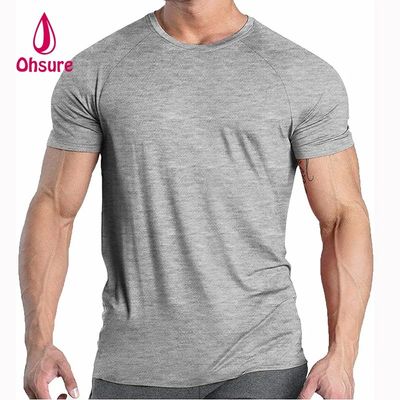 Tejido de refrigeración de xilitol camiseta deportiva gimnasio correr manga corta camiseta seca rápida
