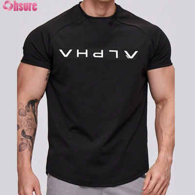 Mayorista de alta calidad Correr rápido seco Atlético Camisetas deportivas masculinas de logotipo personalizado Gimnasio de entrenamiento Camisetas deportivas cortas de algodón