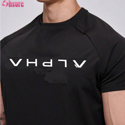 Mayorista de alta calidad Correr rápido seco Atlético Camisetas deportivas masculinas de logotipo personalizado Gimnasio de entrenamiento Camisetas deportivas cortas de algodón