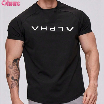 Mayorista de alta calidad Correr rápido seco Atlético Camisetas deportivas masculinas de logotipo personalizado Gimnasio de entrenamiento Camisetas deportivas cortas de algodón