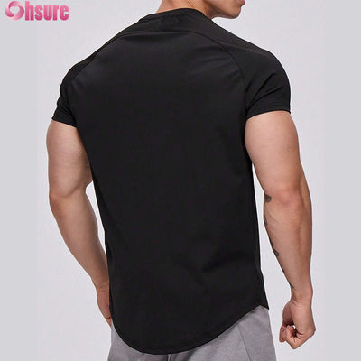 Mayorista de alta calidad Correr rápido seco Atlético Camisetas deportivas masculinas de logotipo personalizado Gimnasio de entrenamiento Camisetas deportivas cortas de algodón