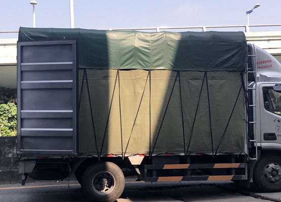 Lona de PVC lacada de una sola cara Litong para cortinas laterales de camiones, cubierta de camiones, tejido recubierto, lona de algodón, tienda de campaña