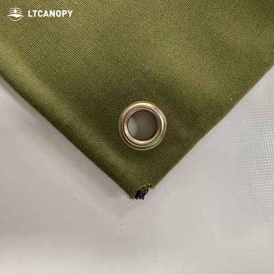 Lona de lona de silicona orgánica ligera e impermeable Litong, verde oliva