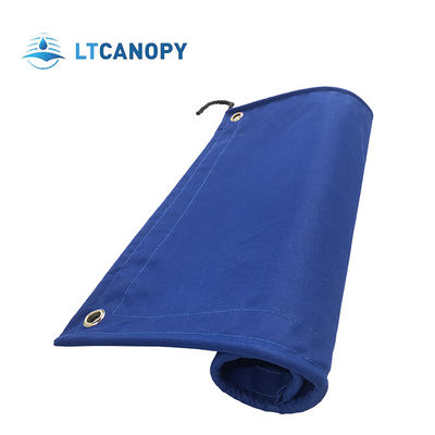 Lona impermeable laminada de PVC y poliéster Oxford azul claro y ligero Litong, fabricante chino
