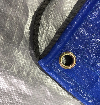 Lona de polietileno azul plateado Litong, ligera, para cubrir cargas, azul-naranja, bolsa de equipaje, 150 g/m², lonas impermeables