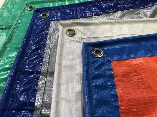Lona de polietileno azul plateado Litong, ligera, para cubrir cargas, azul-naranja, bolsa de equipaje, 150 g/m², lonas impermeables