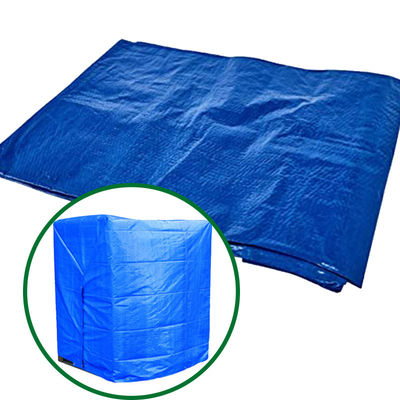 Verde 5OZ 6OZ Azul-plata Economía Tarpa PE Tarpaulín Tejido impermeable Material de tarpa Hoja de plástico