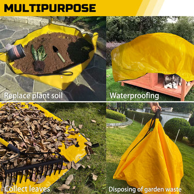 Litong bolso de lonas de jardín reutilizable impermeable de jardín residuos de lonas PE