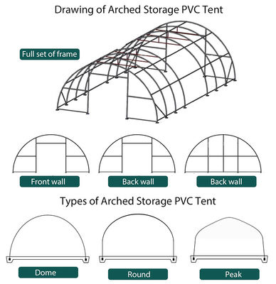 Litong Invernaderos agrícolas al aire libre Planta de jardín Transparente Poly Tunnel Almacén Tarpaulin de PVC